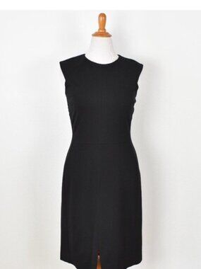 Classic Black Sleeveless Sheath Dress